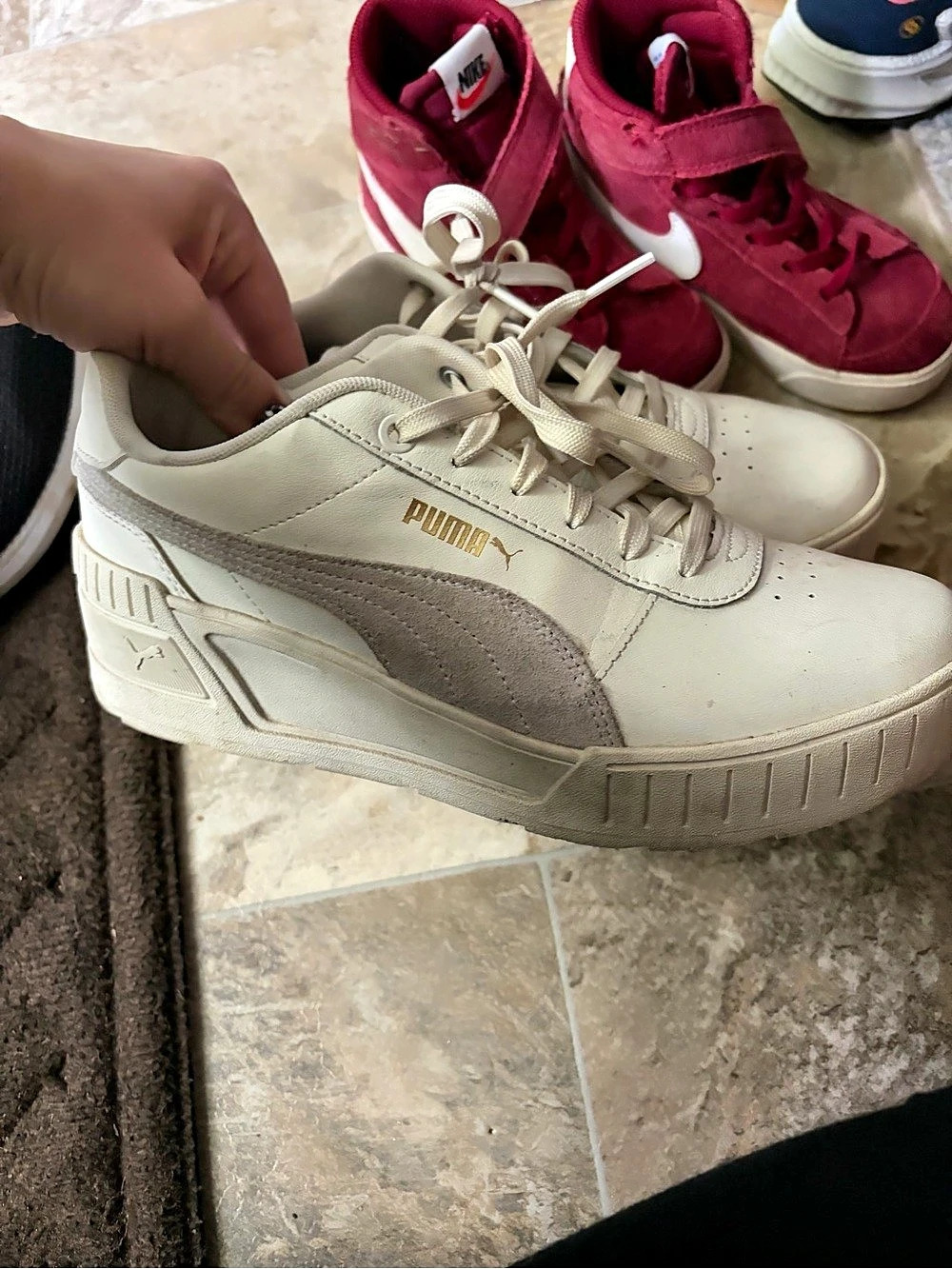 Puma Cali Wedge Women's Sneakers White & Gray